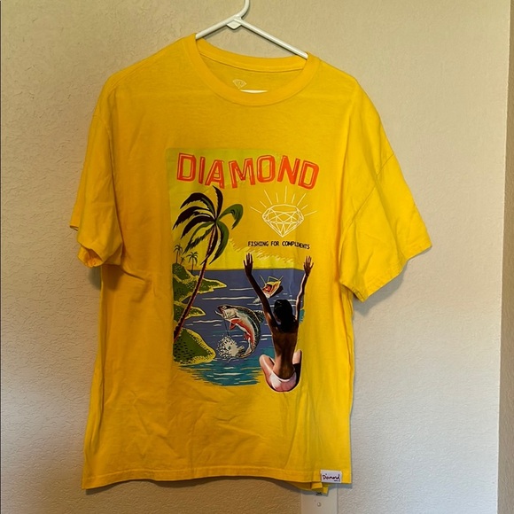 Diamond Supply Co. Graphic Yellow T Shirt - Picture 1 of 7